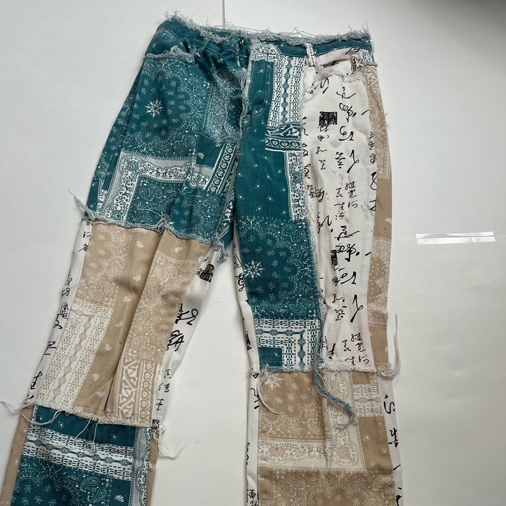 Patchwork jeans baggy